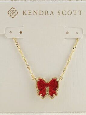 Kendra Scott Haley Bow Gold Short Pendant Necklace
